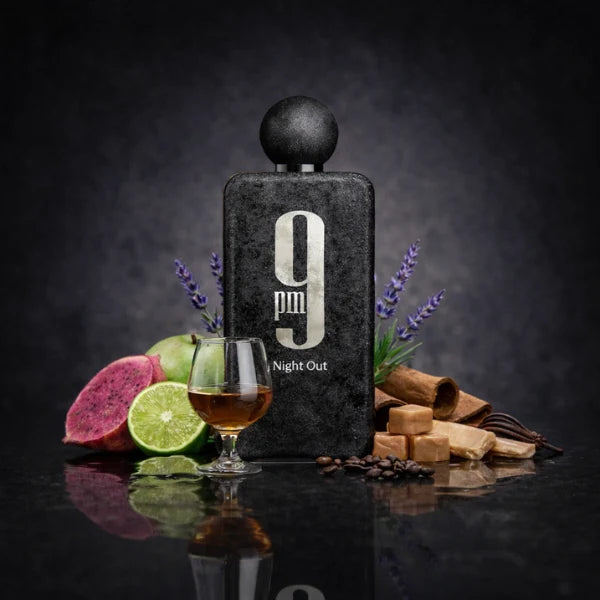 Afnan 9 PM Night Out Unisex – Perfume Oriental Dulce Vainilla y Ámbar