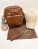 Kit Alpha Vélez Carriel + Billetera + Gorra – Set Hombre Cuero