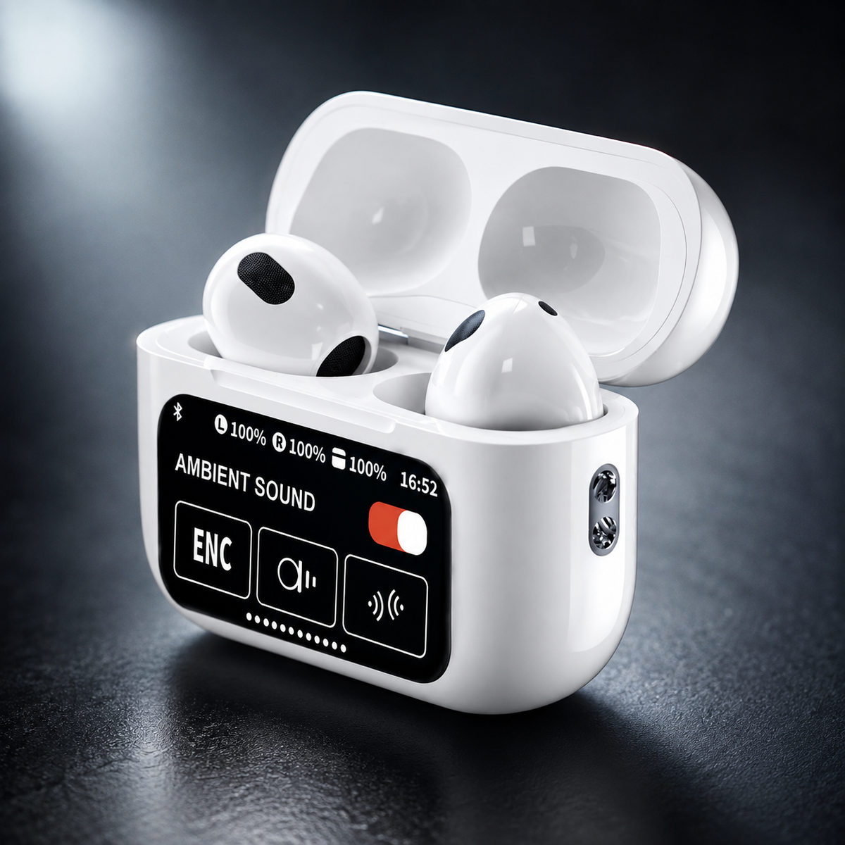 Audíonos Inalámbricos Estilo AirPods 3G con Pantalla – Bluetooth Estéreo