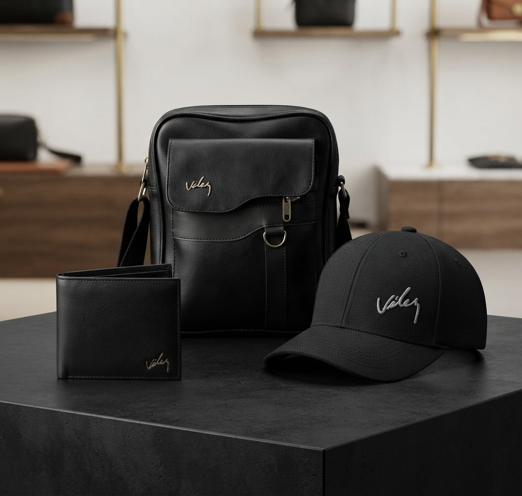 Trío Vélez Carriel Argolla + Billetera + Gorra – Set Hombre