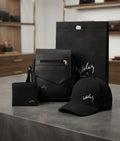 Trío Vélez Carriel + Billetera + Gorra – Set Hombre Cuero