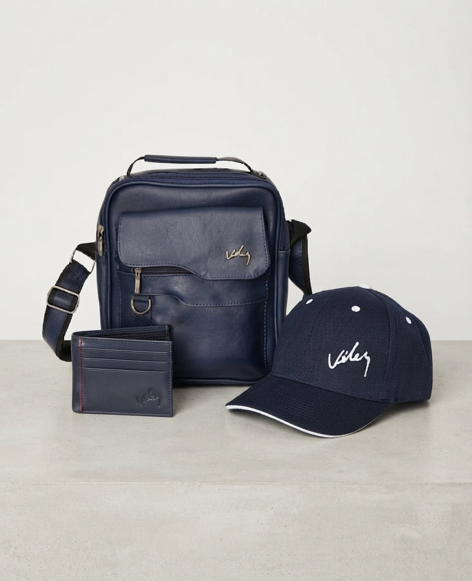 Trío Vélez Carriel Argolla + Billetera + Gorra – Set Hombre