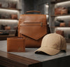 Trío Vélez Carriel + Billetera + Gorra – Set Hombre Cuero