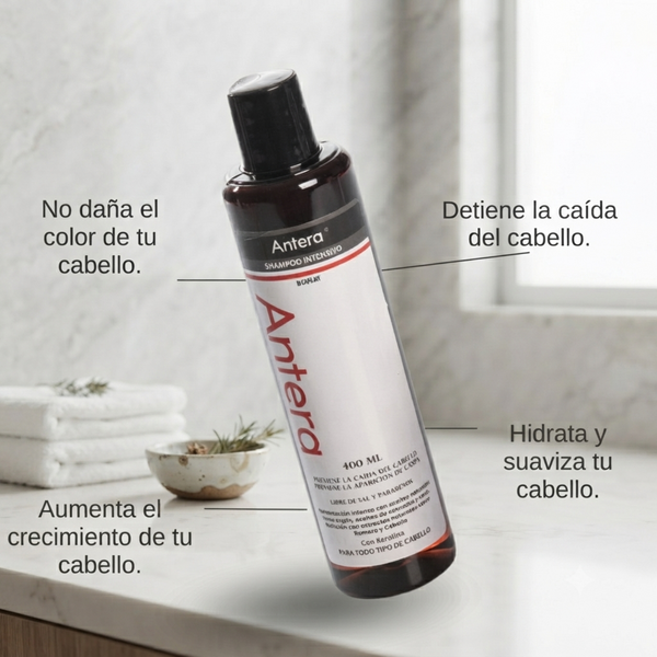 Shampoo Antera Fortalecedor Capilar con Extracto de Cebolla Roja