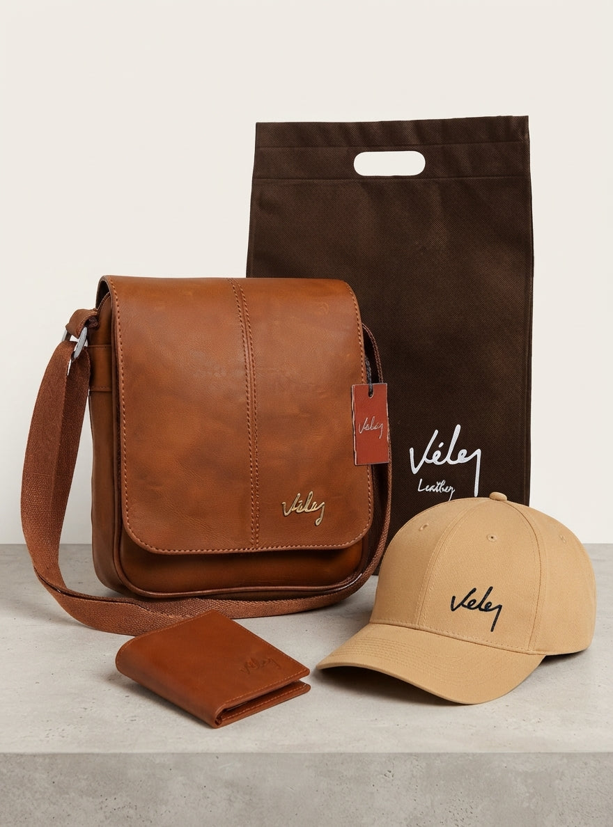 Trío Vélez Carriel Tapa Larga + Billetera + Gorra – Set Hombre