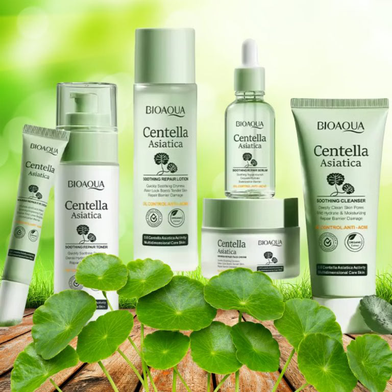 Set Bioaqua Centella Asiática 6 Piezas - Kit Facial Calmante y Reparador | Creativita