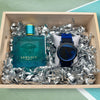 Combo para hombre: reloj, loción y caja de presentación