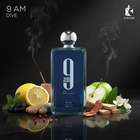 Afnan 9 AM Dive Hombre – Perfume Cítrico Acuático y Amaderado