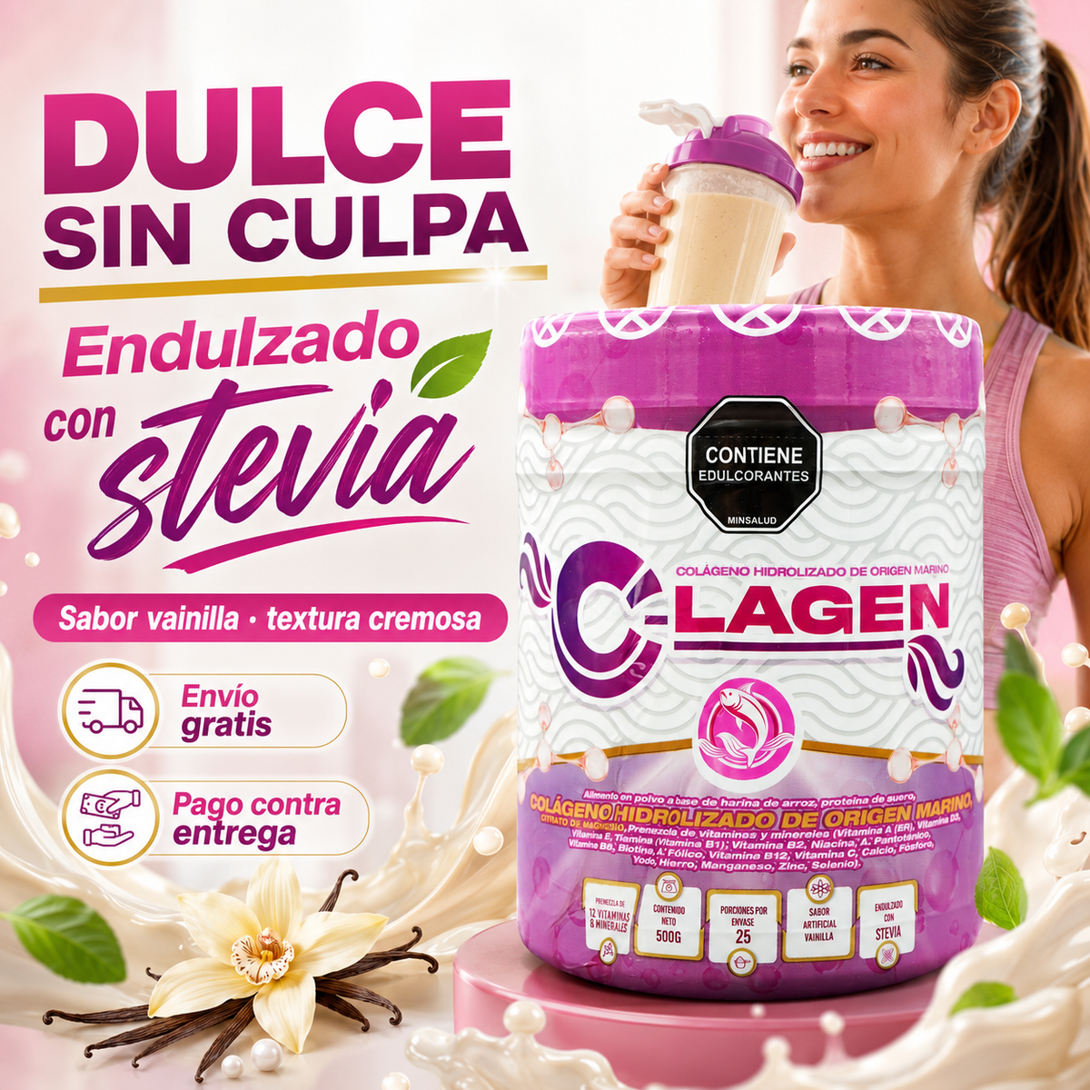 C-LAGEN Colágeno Marino – Proteína, Magnesio y Vitaminas
