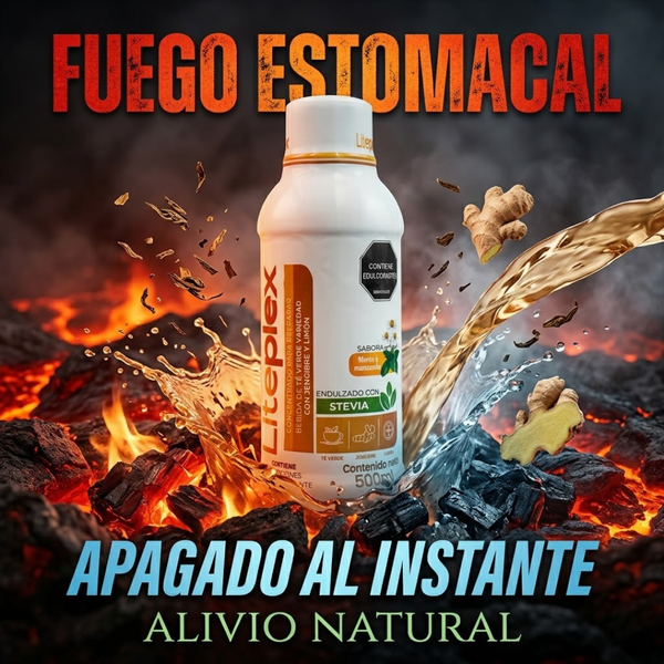 LITEPLEX Concentrado Digestivo – Té Verde, Jengibre y Limón