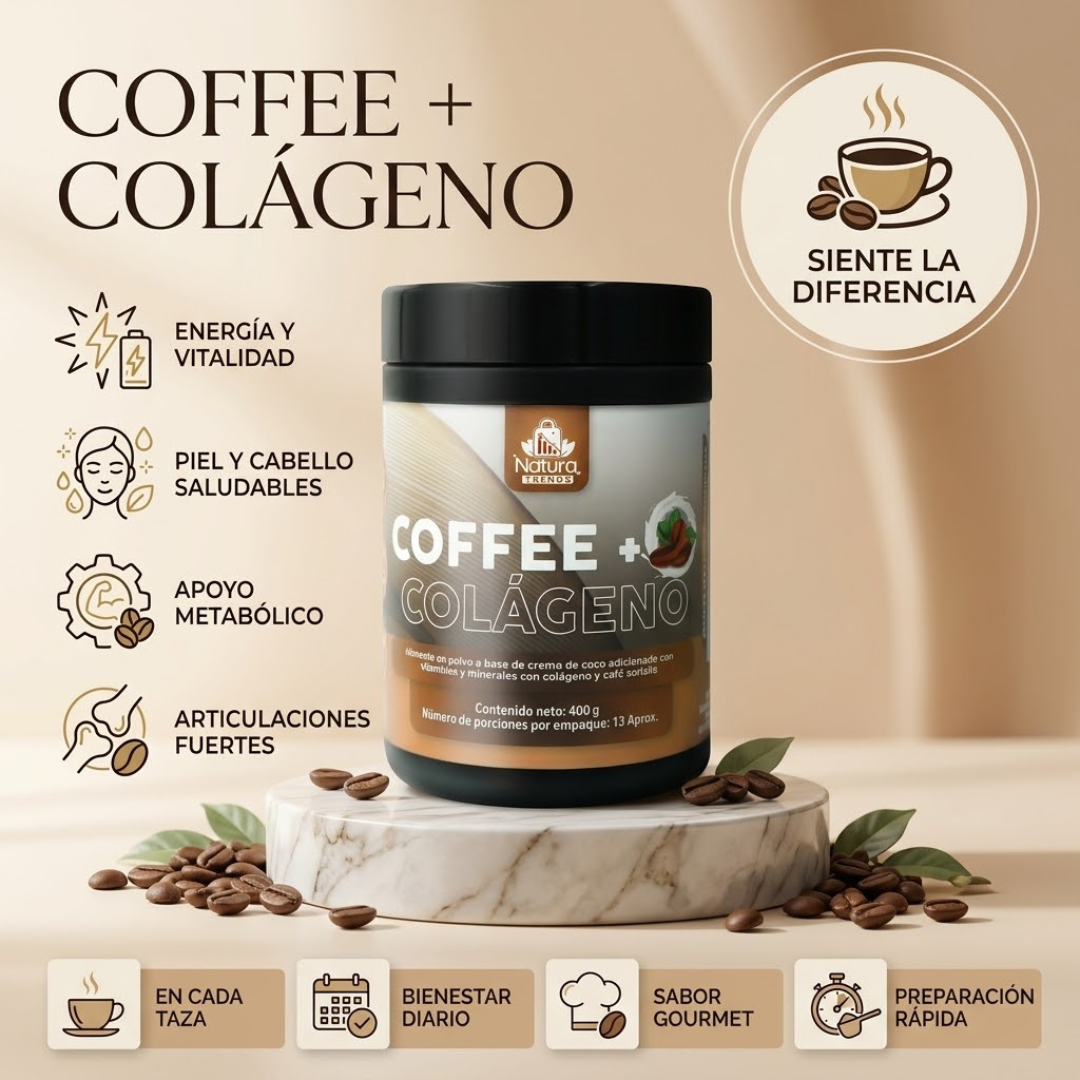 Coffee + Colágeno Hidrolizado Capuchino | Bebida Funcional con Proteína, Vitaminas & Minerales