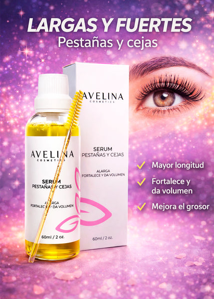 Avelina Aceite Nutritivo Regenerador de Pestañas y Cejas – Crecimiento, Grosor y Antocaída