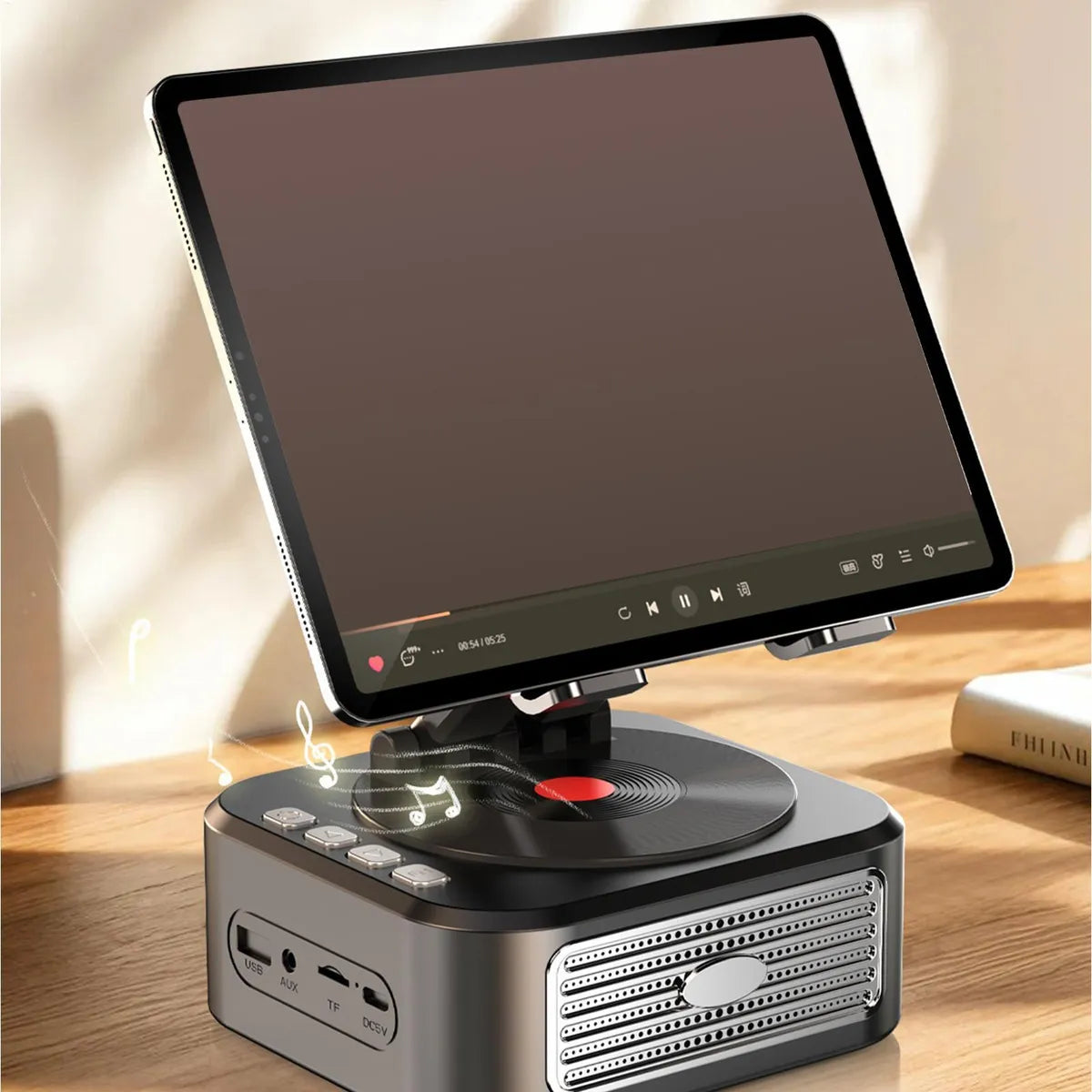 Soporte 3 en 1 para Celular y Tablet con Parlante Bluetooth y Micrófono Karaoke