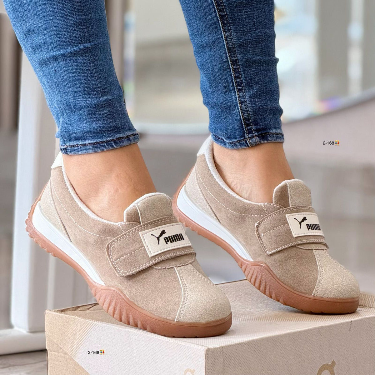 Puma Trendy Dama – Tenis Casual con Velcro Suela Ligera Antideslizante