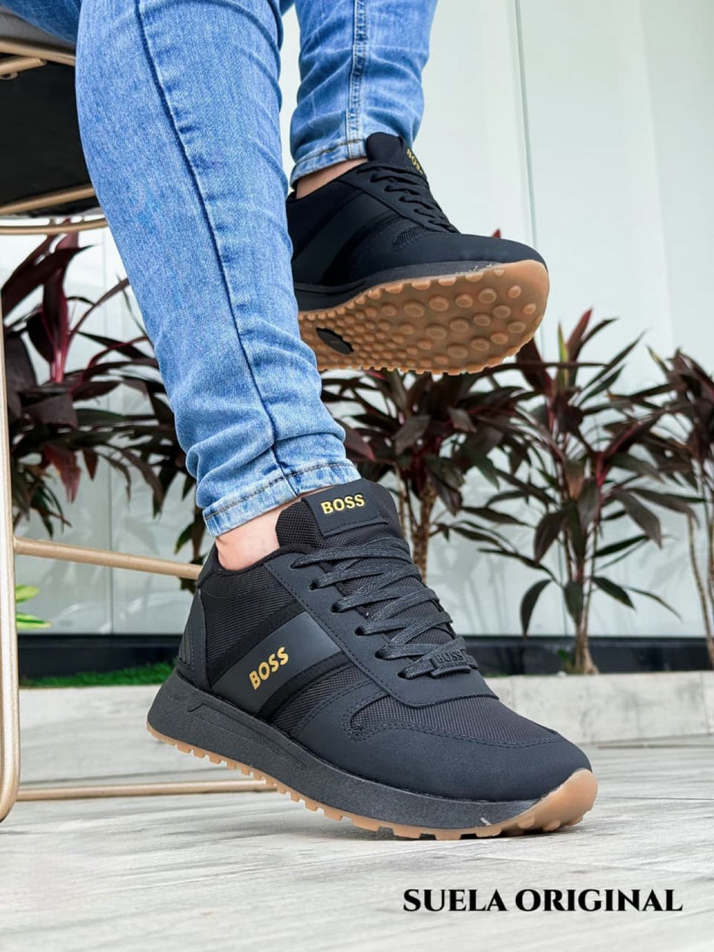 Boss Style Tenis casuales para hombre en tonos tierra
